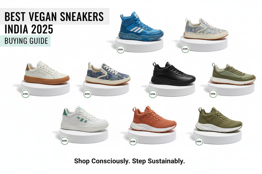 Collection of best premium vegan sneakers available in India 2025 complete buying guide and product showcase