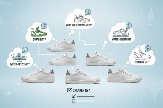 Frequently asked questions about buying sneakers answered with visual guide for informed sneaker purchase decisions