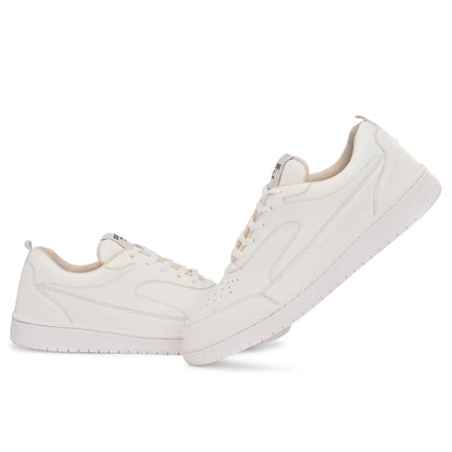ZONTREK Rider Men’s All-White Vegan Sneaker – Sleek Minimalist Design, Rubber Sole, Premium Budget Casual Shoe India
