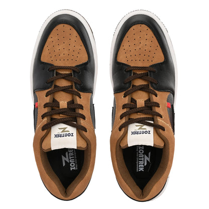 ZONTREK Black Gold Men’s Sneaker – Black Upper with Gold Accent, Shock-Absorb EVA Midsole, Durable Everyday Shoe