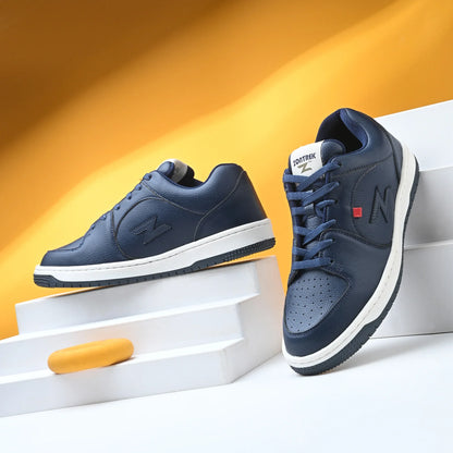 ZONTREK Samba Blue Men’s Sneaker – Blue Vegan Upper, Durable Rubber Sole, Trendy Casual Footwear India