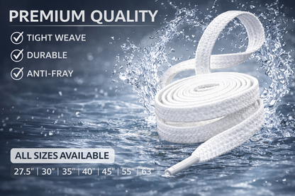 White rope with water splash on a dark background, featuring text about premium quality and product details.